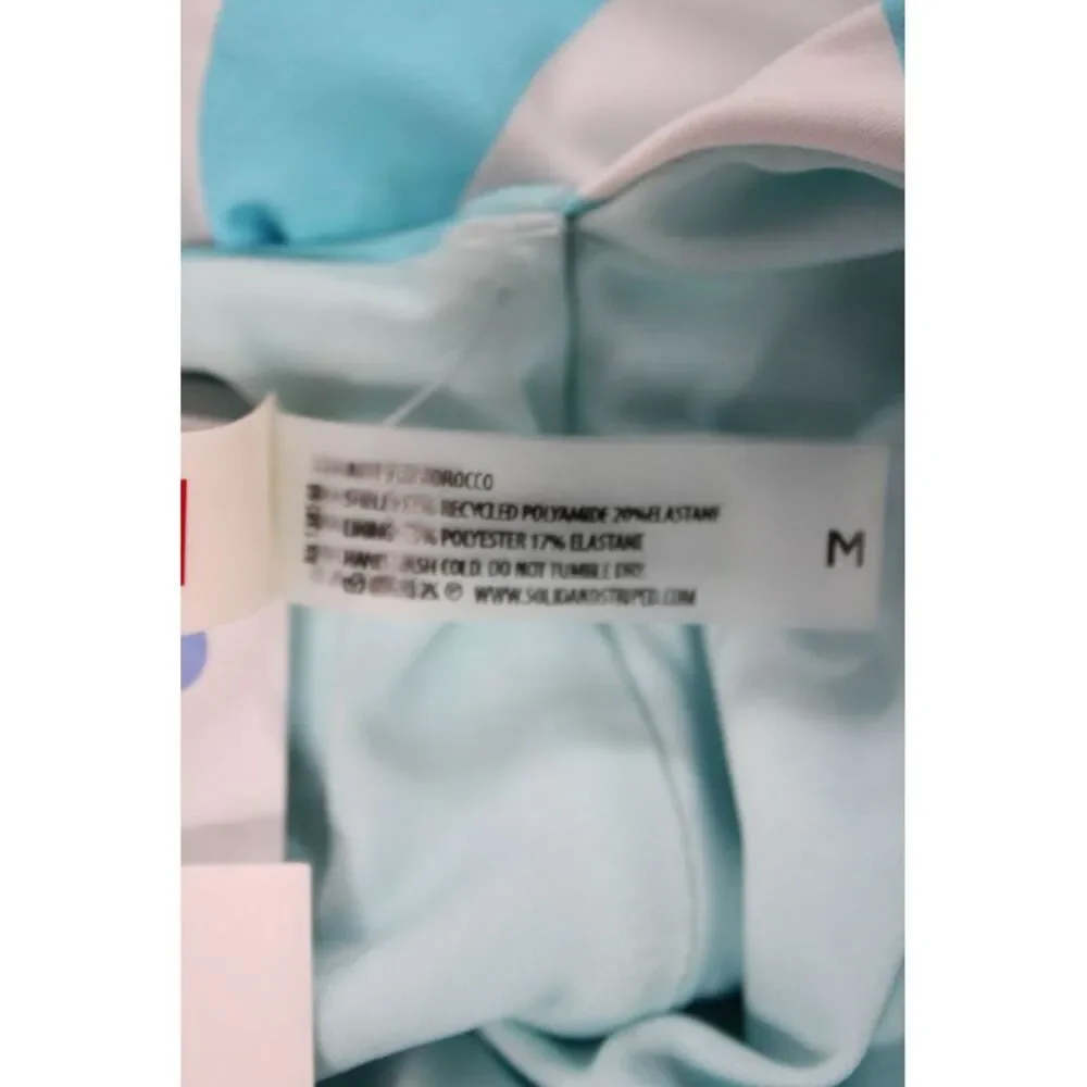 Solid & Striped Women Blue Striped Swimsuit Recycled Polyamide Size M